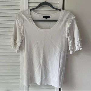 525 America White Scoop Neck Top